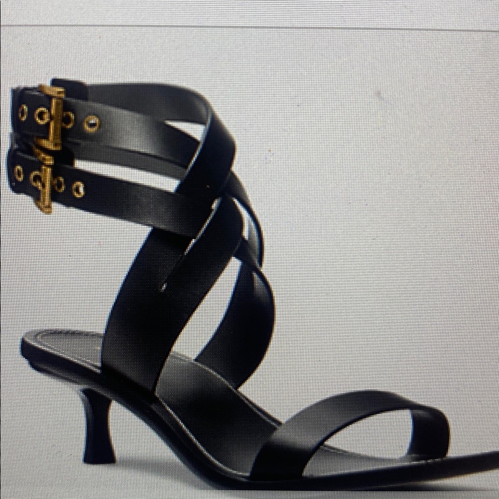 Micheal Kors Black Leather Sandals